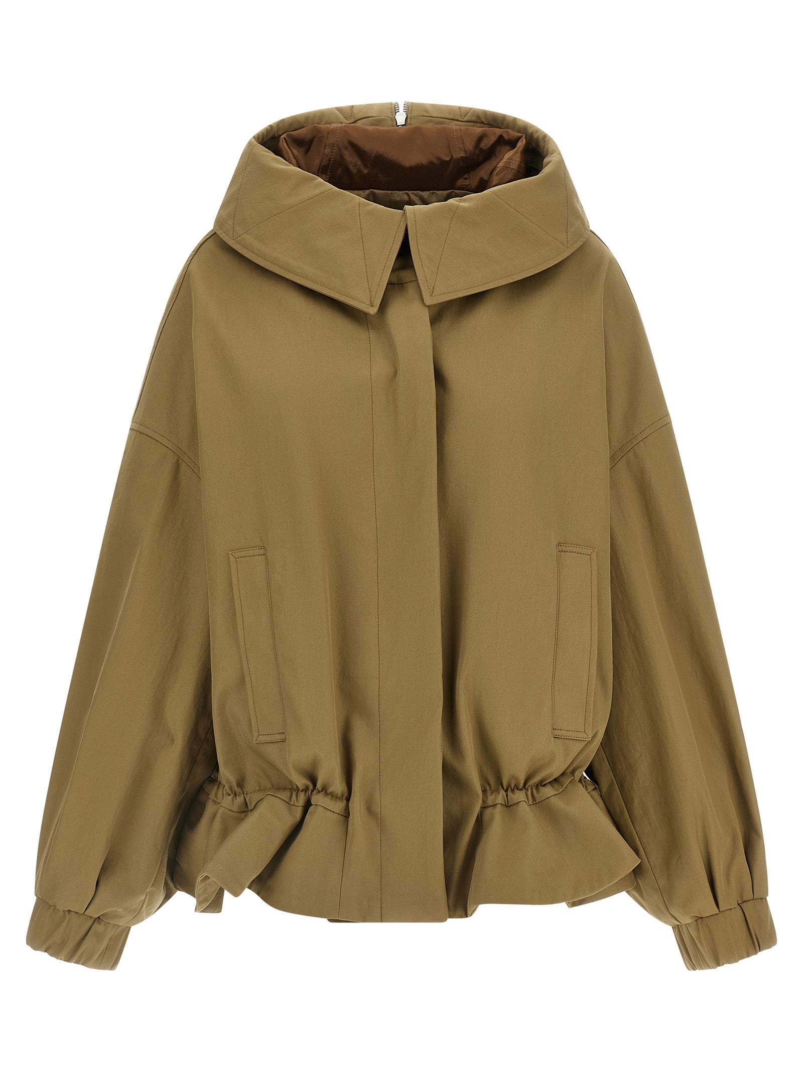 Beige Cotton Shell Jacket