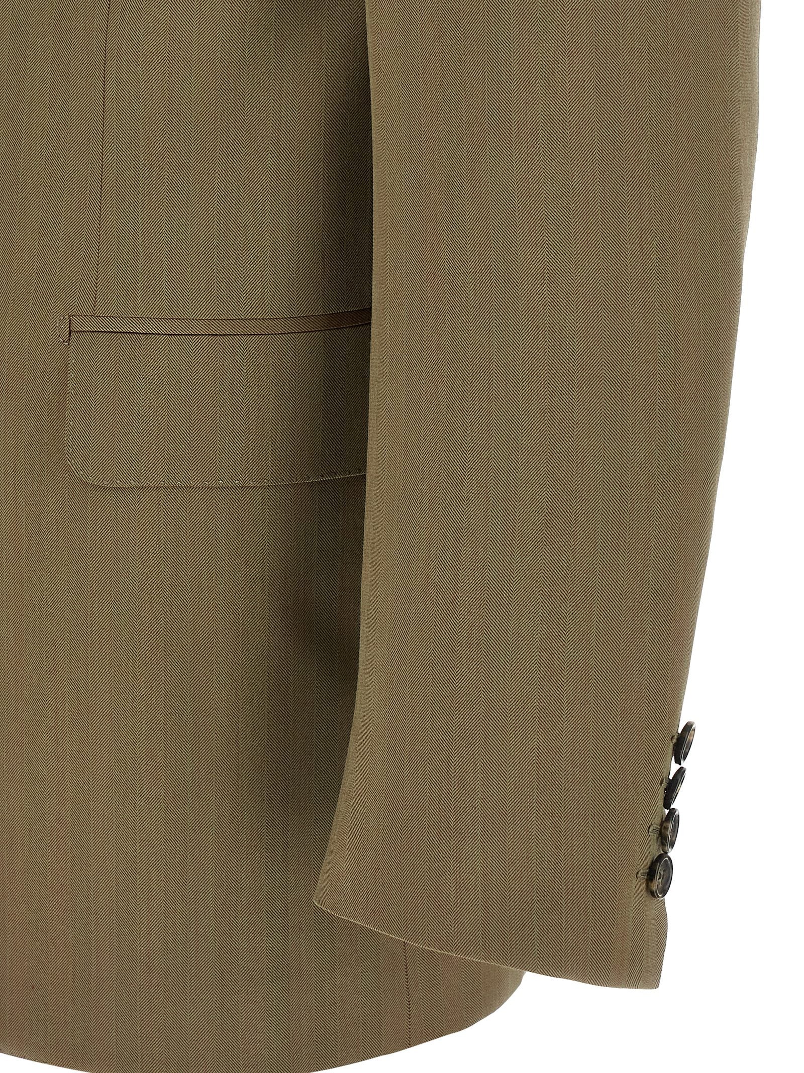 Bicolor Wool Two-Piece Suit