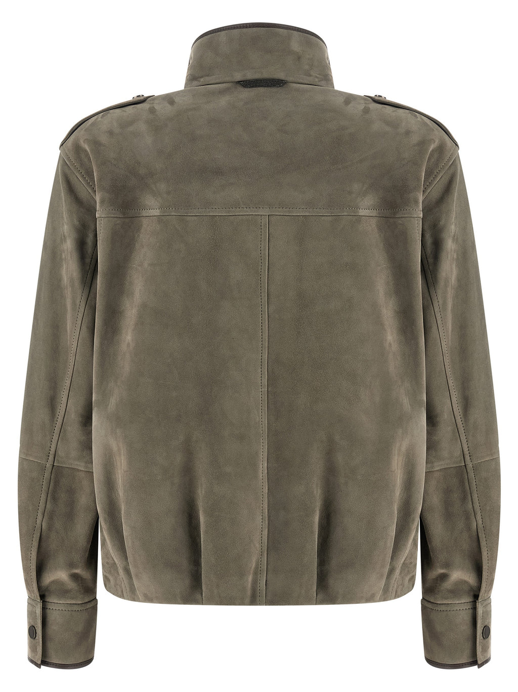 Gray Calfskin Leather Jacket