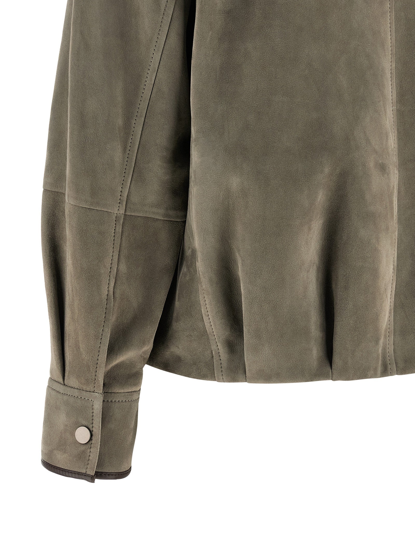 Gray Calfskin Leather Jacket