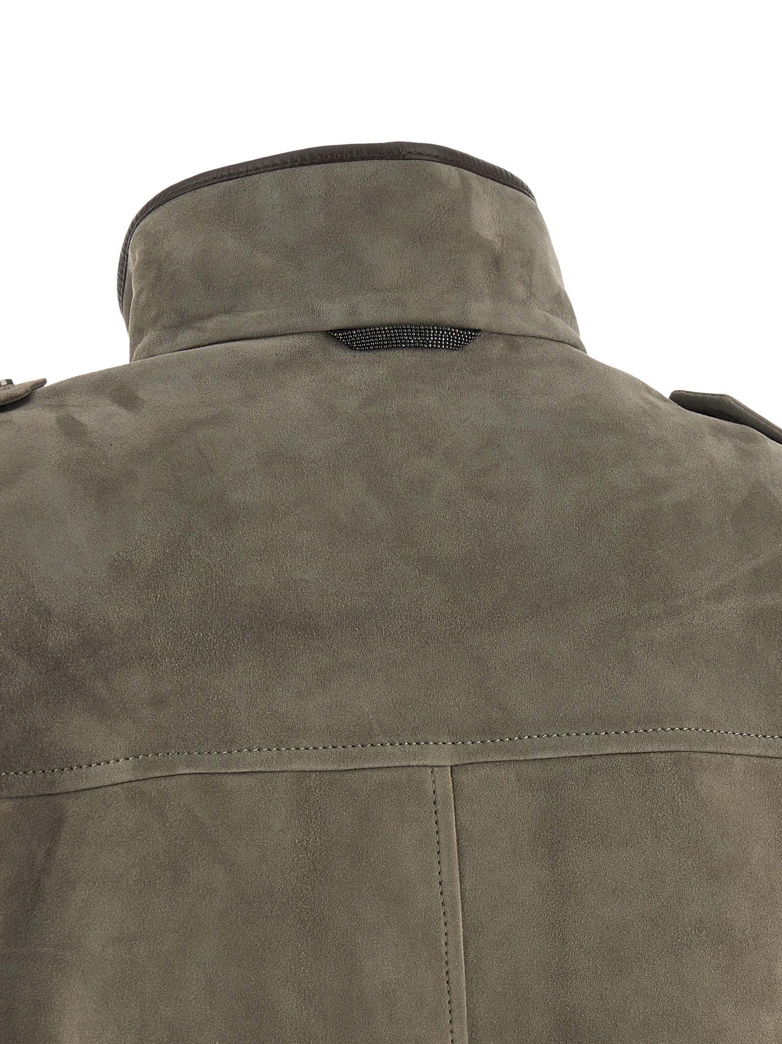Gray Calfskin Leather Jacket