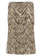Beige Silk Tank Tops