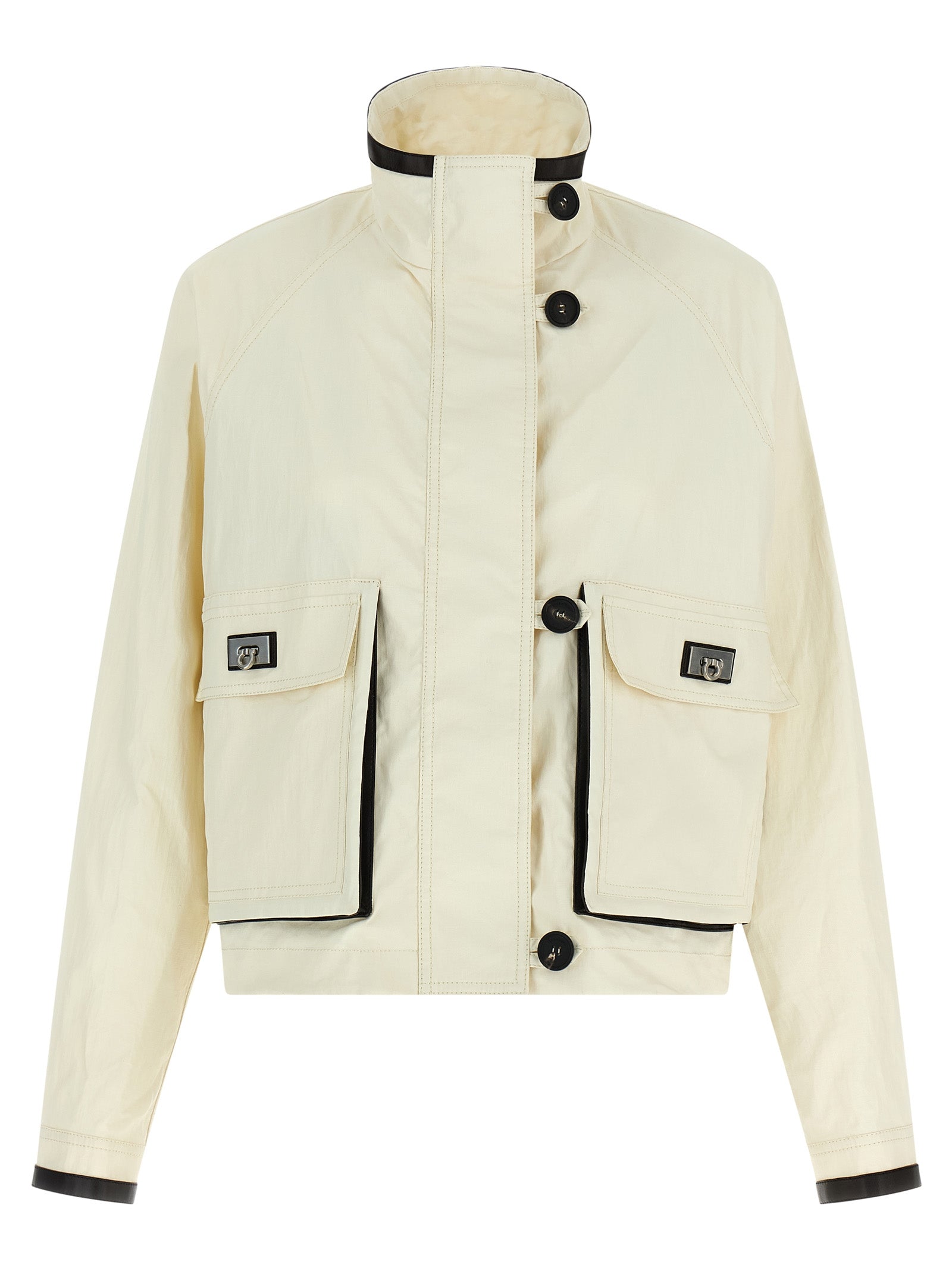 White Linen Full-Length Jacket