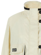 White Linen Full-Length Jacket