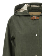 Bicolor Linen Coat