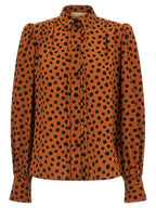 Orange Silk Blouse
