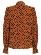 Orange Silk Blouse