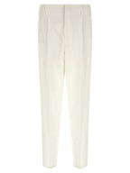 White Cotton Casual Pants