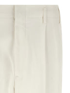 White Cotton Casual Pants