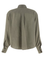 Bicolor Linen Blouse