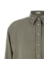Bicolor Linen Blouse
