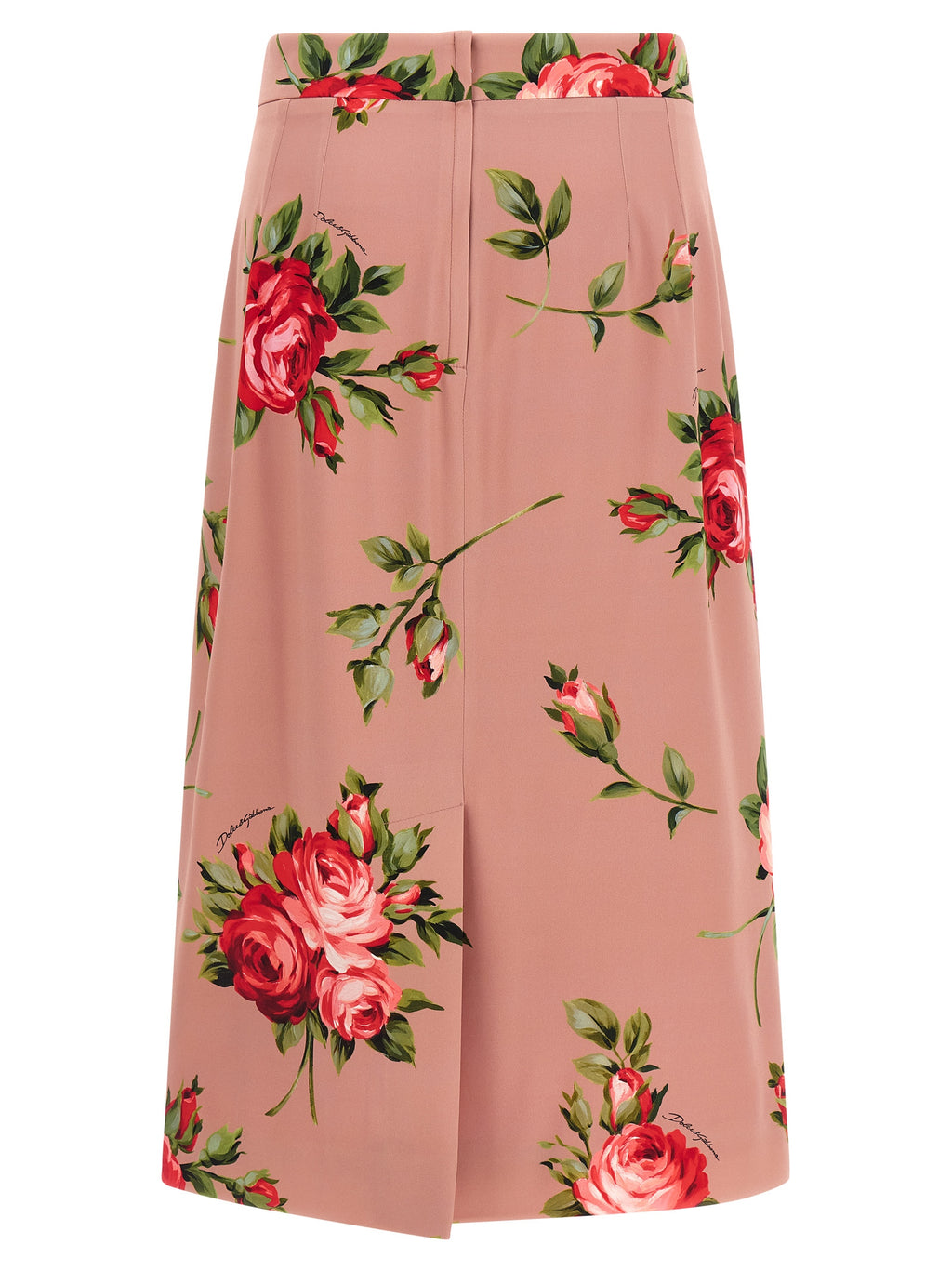 Multicolor Silk Midi Skirt