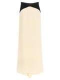 Bicolor Silk Mini Skirt