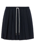 Blue Wool Long Skirt