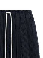 Blue Wool Long Skirt