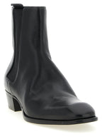 Black Calfskin Chelsea Boots