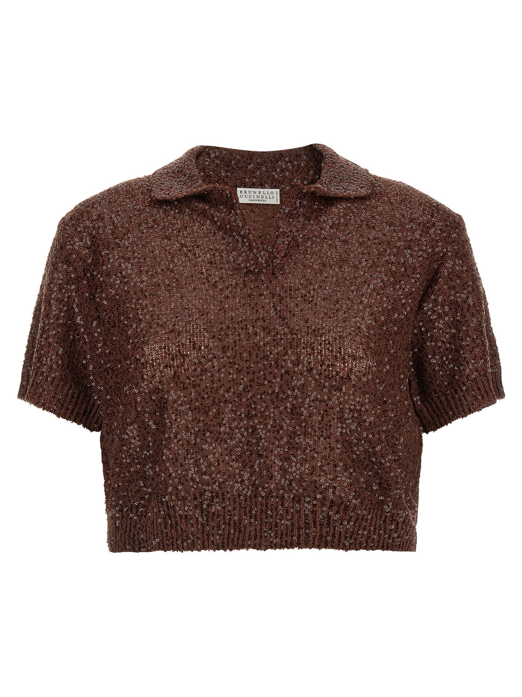 Brown Linen Polo Shirt