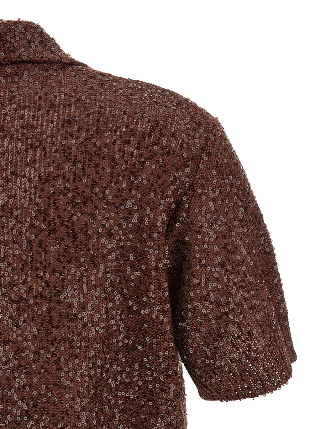 Brown Linen Polo Shirt