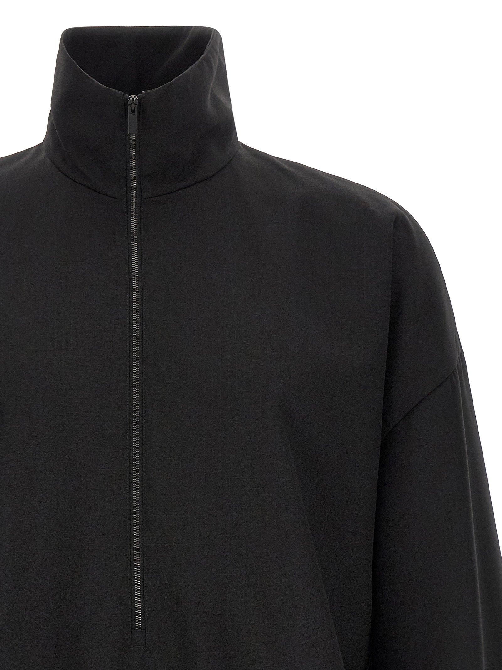 Black Virgin Wool Sweatshirt