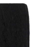Black Cotton Midi Skirt