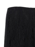 Black Cotton Midi Skirt