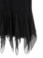 Black Cotton Midi Skirt