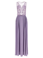 Purple Viscose Long Dress