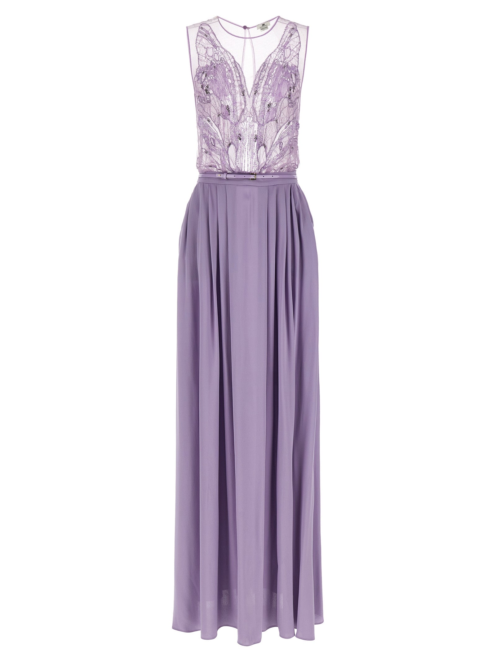 Purple Viscose Long Dress