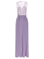 Purple Viscose Long Dress