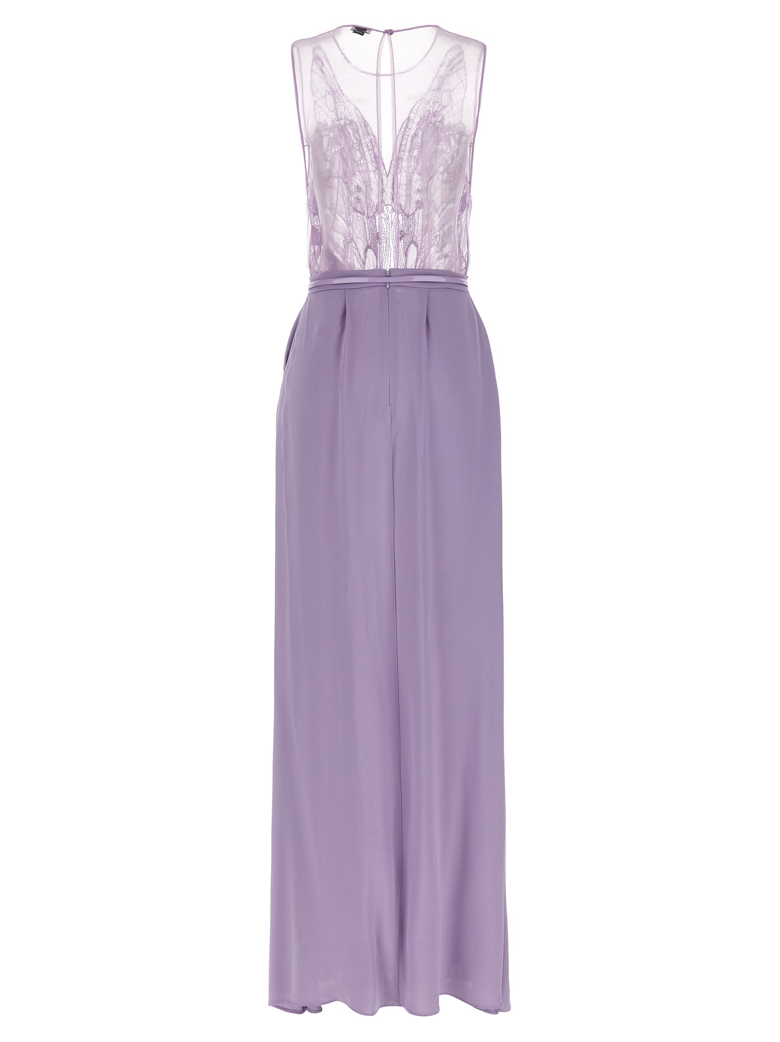 Purple Viscose Long Dress