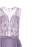 Purple Viscose Long Dress