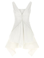 White Cotton Short Dress