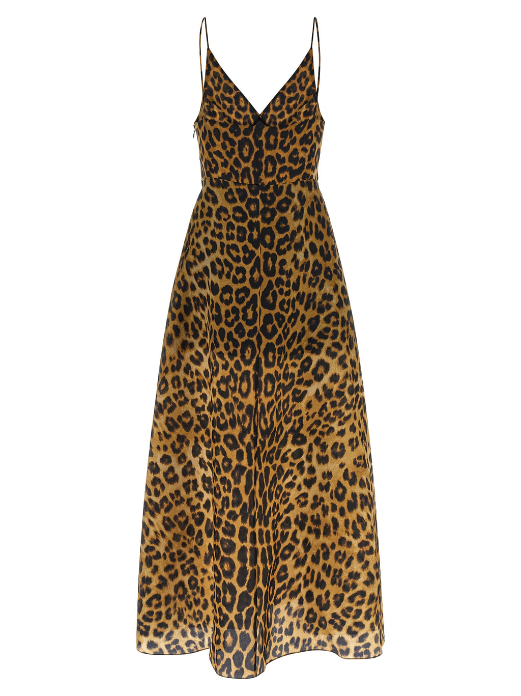 Brown Silk Long Dress