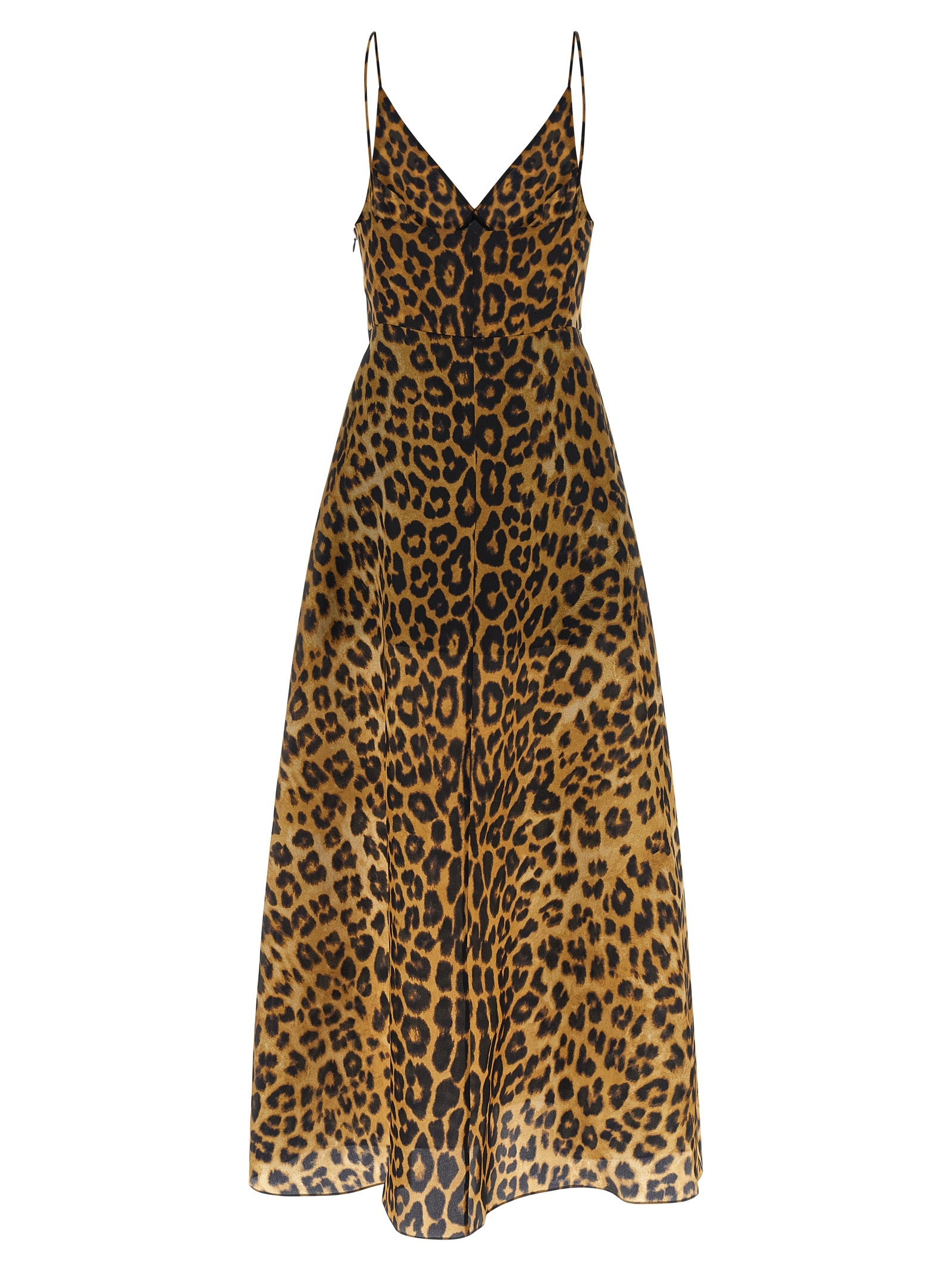 Brown Silk Long Dress