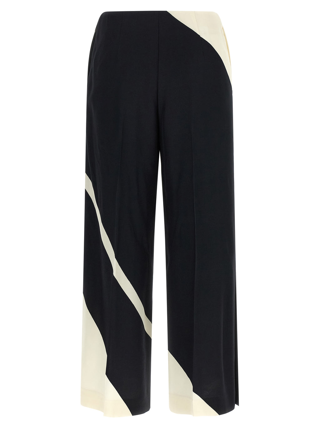 Bicolor Viscose Casual Pants
