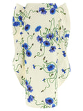 Blue Cotton Mini Skirt