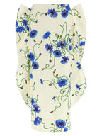 Blue Cotton Mini Skirt