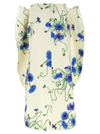 Blue Cotton Mini Skirt