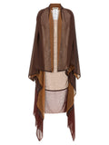 Brown Silk Cardigan