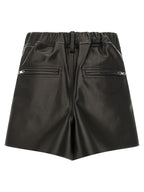 Black Calfskin Long Skirt