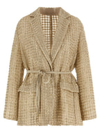 Beige Silk Blazer
