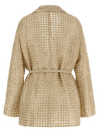 Beige Silk Blazer