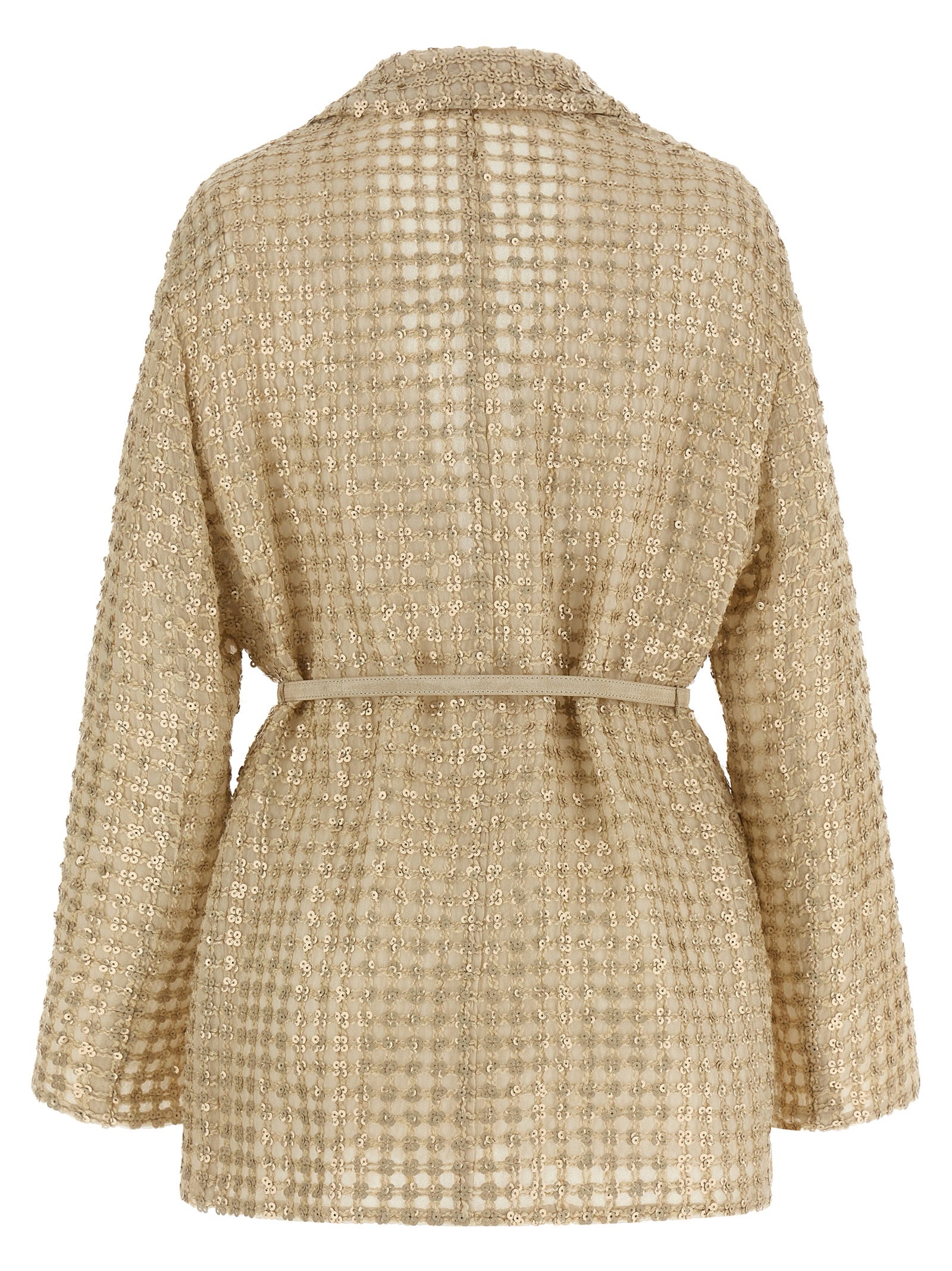 Beige Silk Blazer