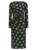 Black Synthetic Midi Dress
