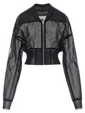 Black Nylon Bomber