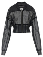 Black Nylon Bomber