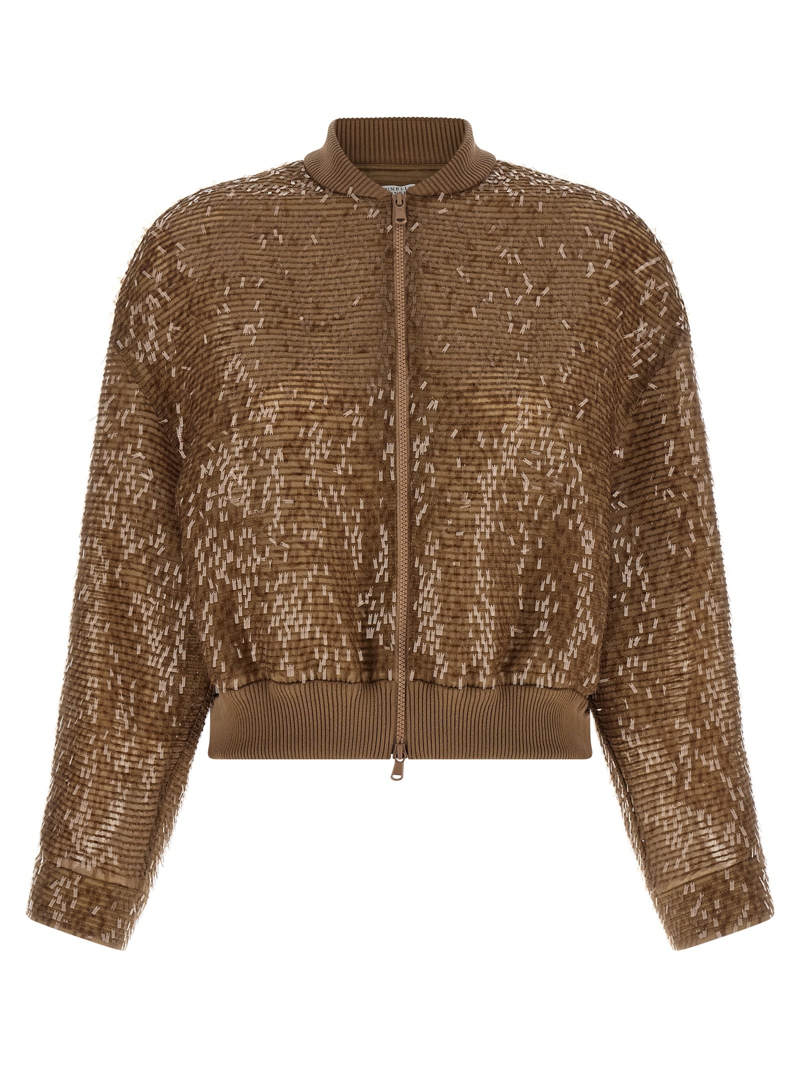 Brown Silk Cardigan