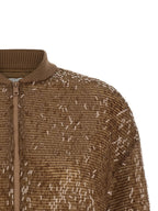 Brown Silk Cardigan