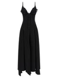 Black Acetate Long Dress