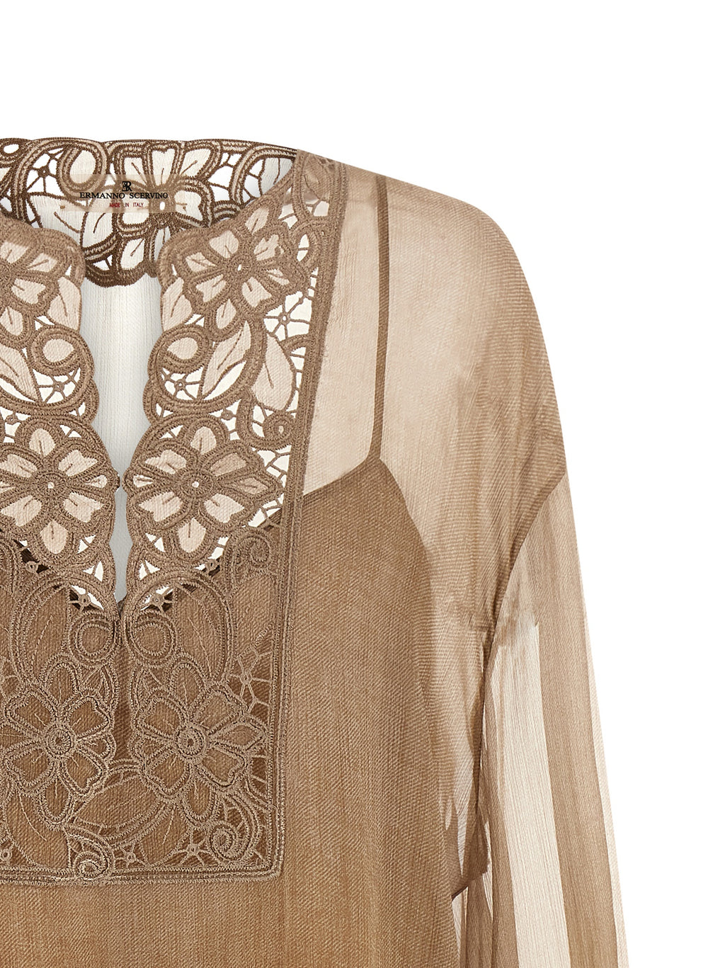 Beige Silk Blouse